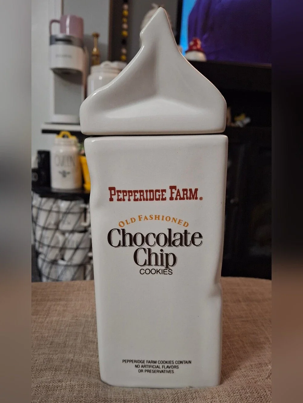 Vintage Pepperidge Farm Ceramic Cookie Jar - Ginger Man - Chocolate Chip